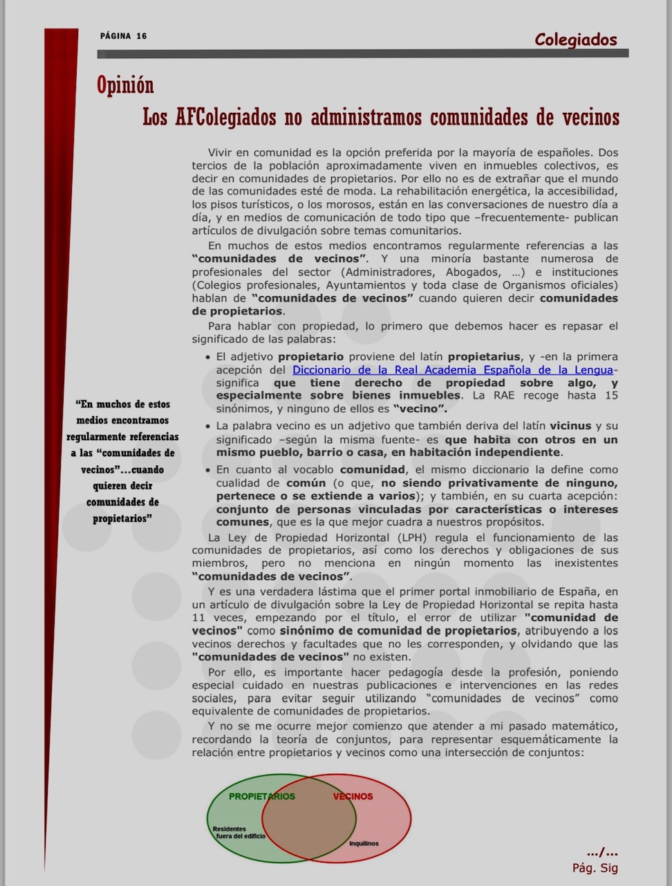No administramos comunidades de vecinos